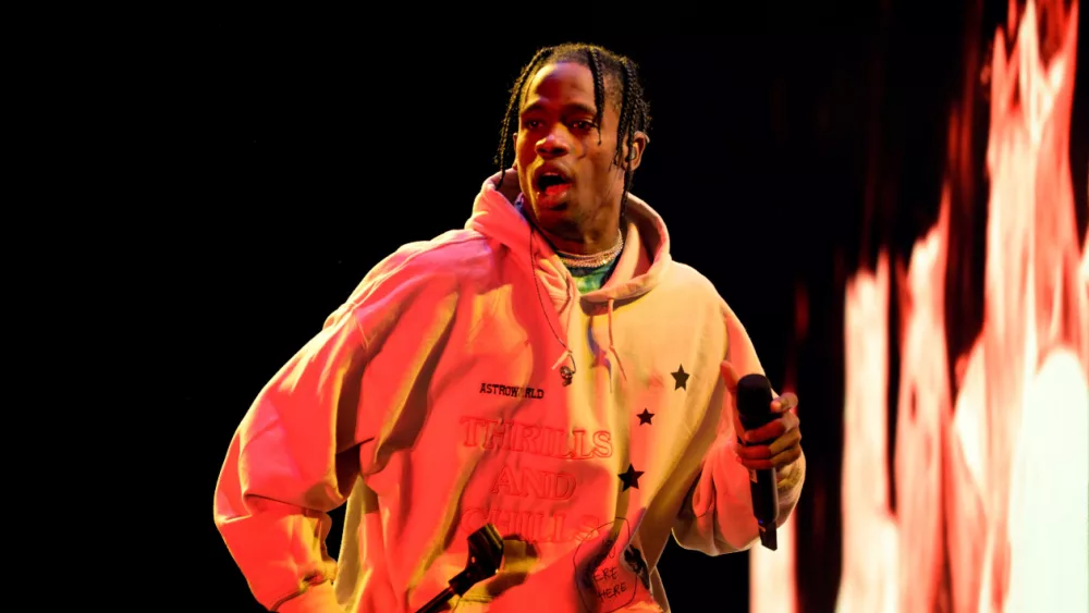 Travis Scott in concert at FIB Festival on July 19, 2018 in Benicassim, Spain.