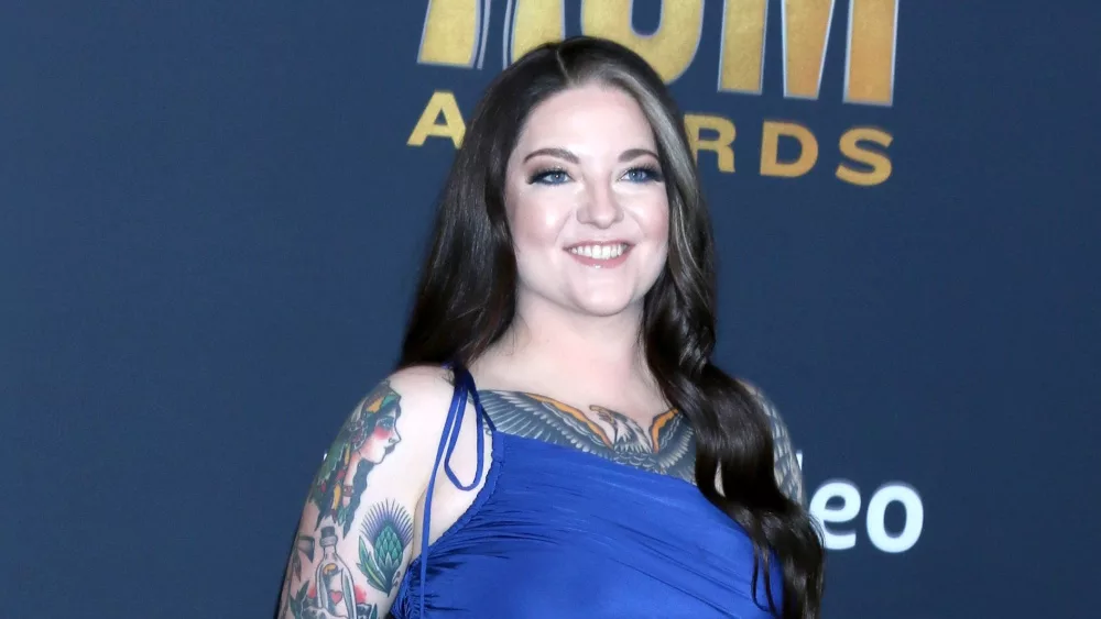 Ashley McBryde at the 2022 Academy of Country Music Awards Arrivals at Allegient Stadium on March 7, 2022 in Las Vegas, NV