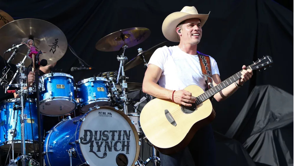 Dustin Lynch at Vanderbilt Stadium on July 11, 2015 in Nashville, Tennessee