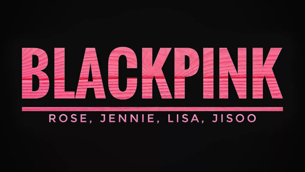 Blackpink Design, Lightstick Banner. Jennie, Jisoo, Rose, Lisa