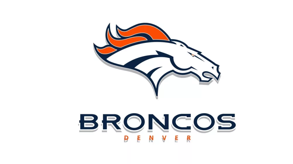 Denver Broncos- National Football League (NFL) logo and brand identity symbol isolated in white background.