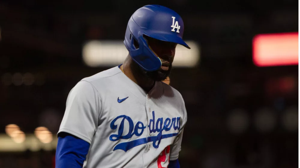 Los Angeles Dodgers outfielder Jason Heyward at Oracle Park. April 11, 2023 - San Francisco: