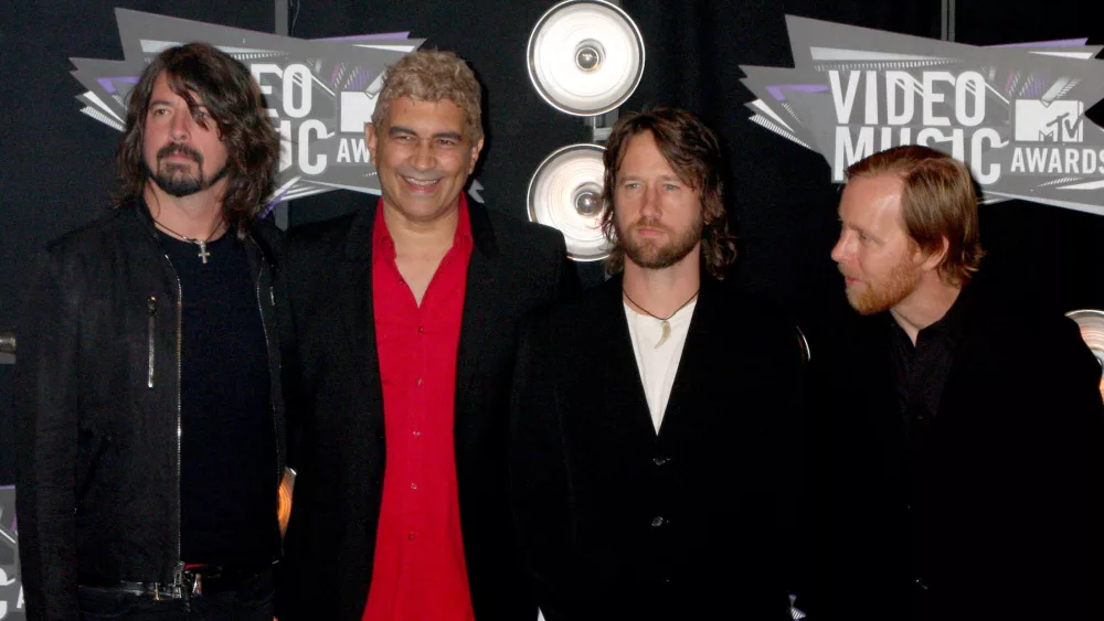 Foo Fighters arriving at the 2011 MTV Video Music Awards at the LA Live on August 28, 2011 in Los Angeles, CA