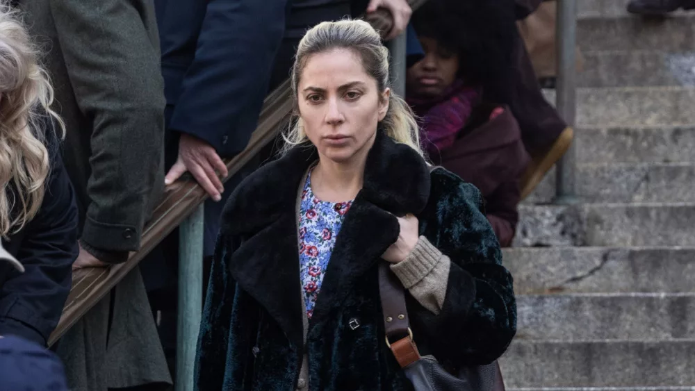 Lady Gaga filming 'Joker: Folie a Deux' at the New York County Supreme Court in New York on March 26, 2023