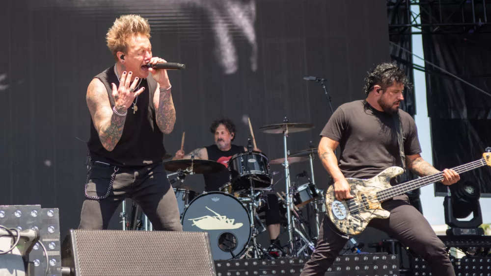 Papa Roach perform at the Sick New World music festival.LAS VEGAS, NEVADA - May 13, 2023