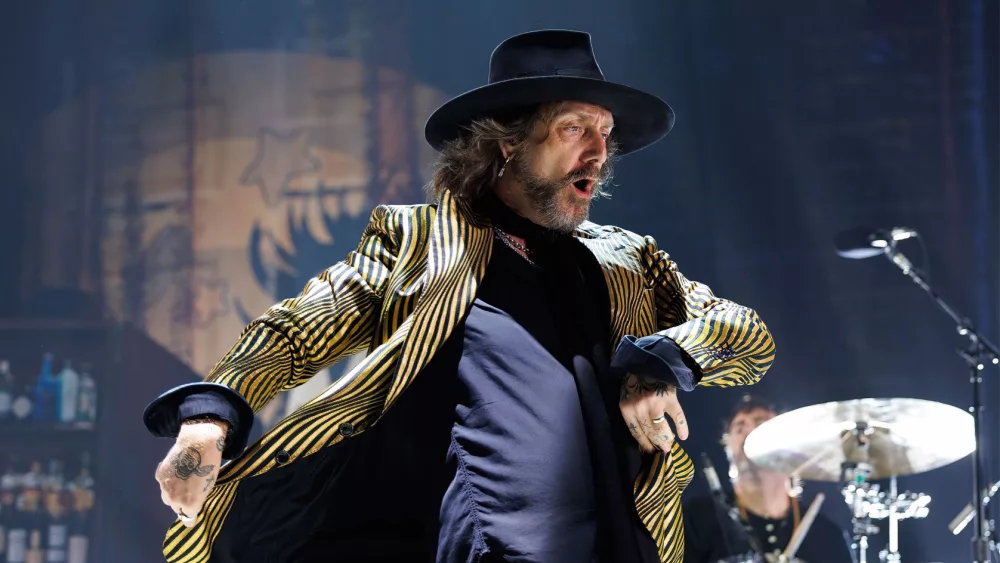 The Black Crowes (rock band) perform on stage at Sant Jordi Club on October 16, 2022 in Barcelona, Spain.