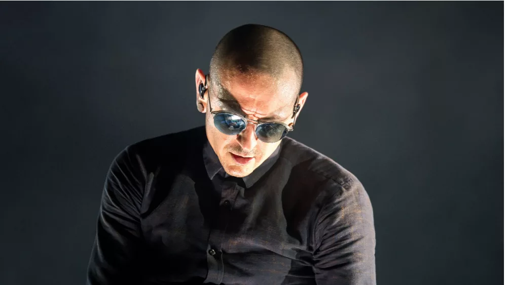 Chester Bennington, frontman of Linkin Park in concert at Download Festival on June 22, 2017 in Madrid, Spain.