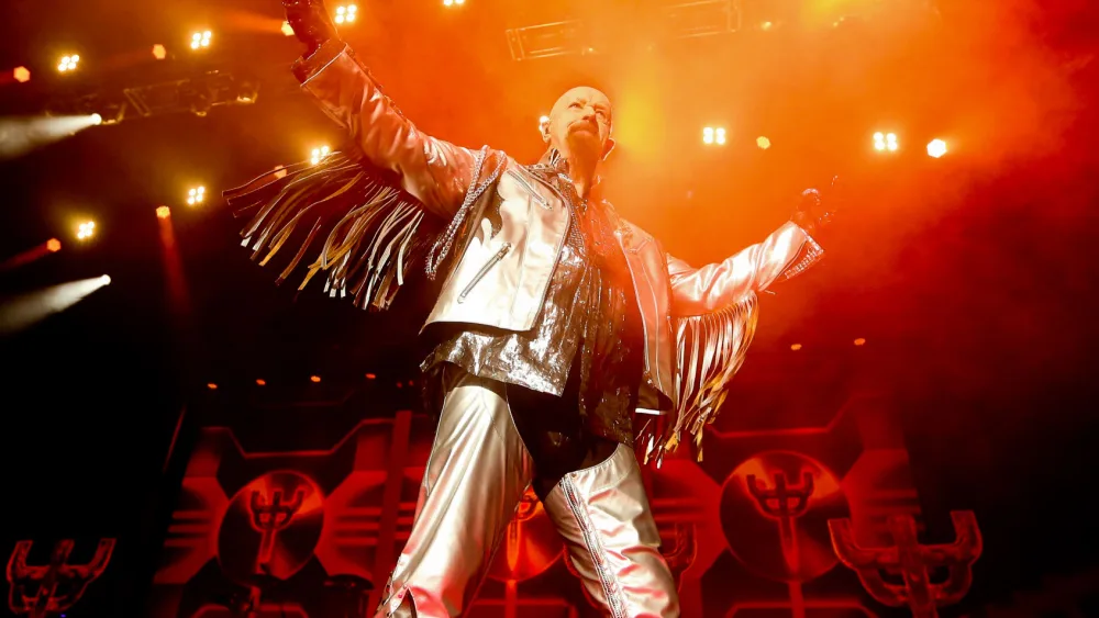 Rob Halford of Judas Priest at NYCB Live Nassau Coliseum on March 17, 2018 in Uniondale, New York.