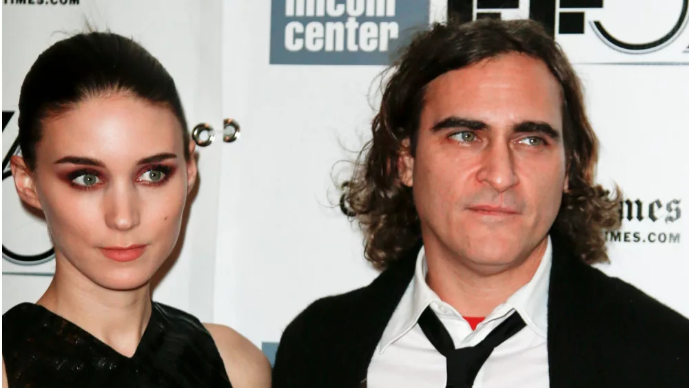 Joaquin Phoenix and Rooney Mara at the NY Film Festival at Alice Tully Hall on October 12, 2013 in New York City.