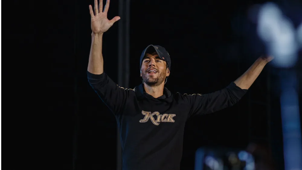 Enrique Iglesias concert at the Olympic Stadium, KIEV, UKRAINE - SEPTEMBER 30, 2018