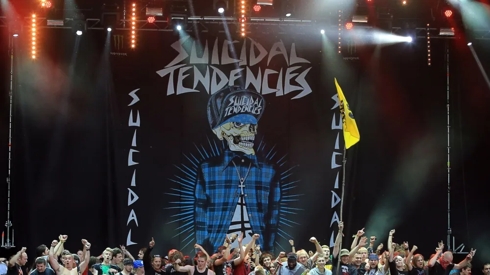 Suicidal Tendencies at live concert. Rock Festival Jarocin POLAND - JULY 20, 2013
