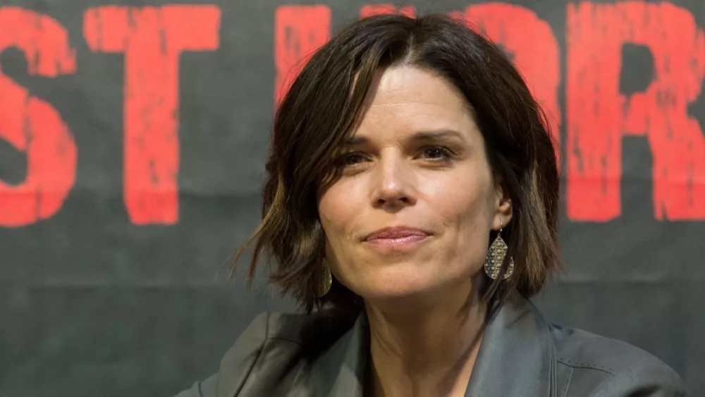 Neve Campbell at Weekend of Hell, a two day (April 7-8 2018) horror-themed fan convention.DORTMUND, GERMANY - APRIL 8