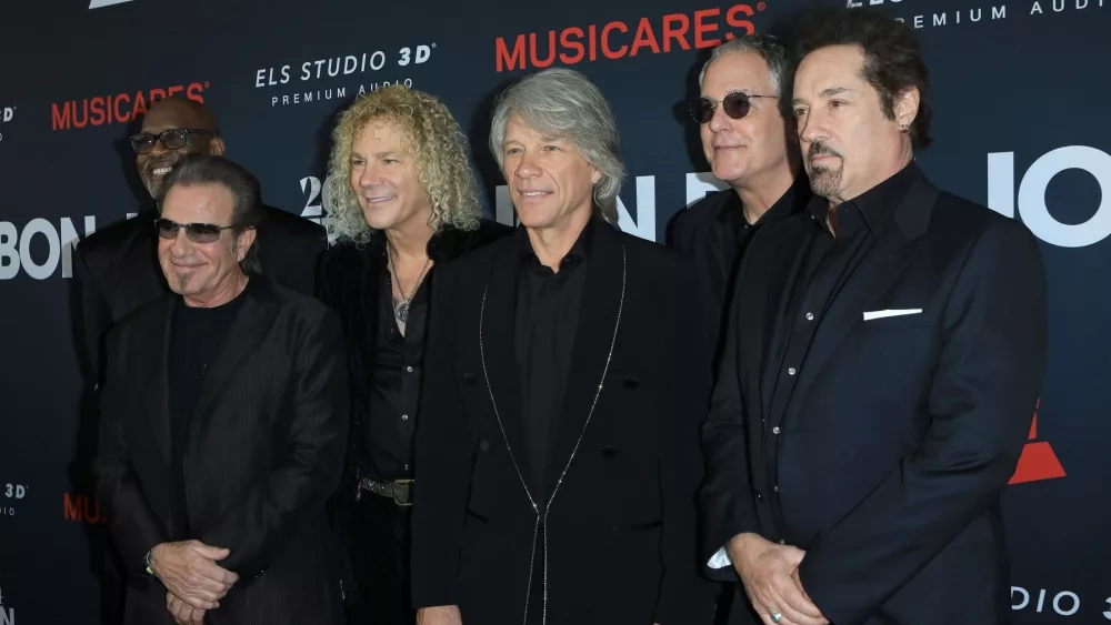 Jon Bon Jovi, band members at the 2024 MusiCares Person of the Year Honoring Jon Bon Jovi at the Convention Center on February 2, 2024 in Los Angeles, CA