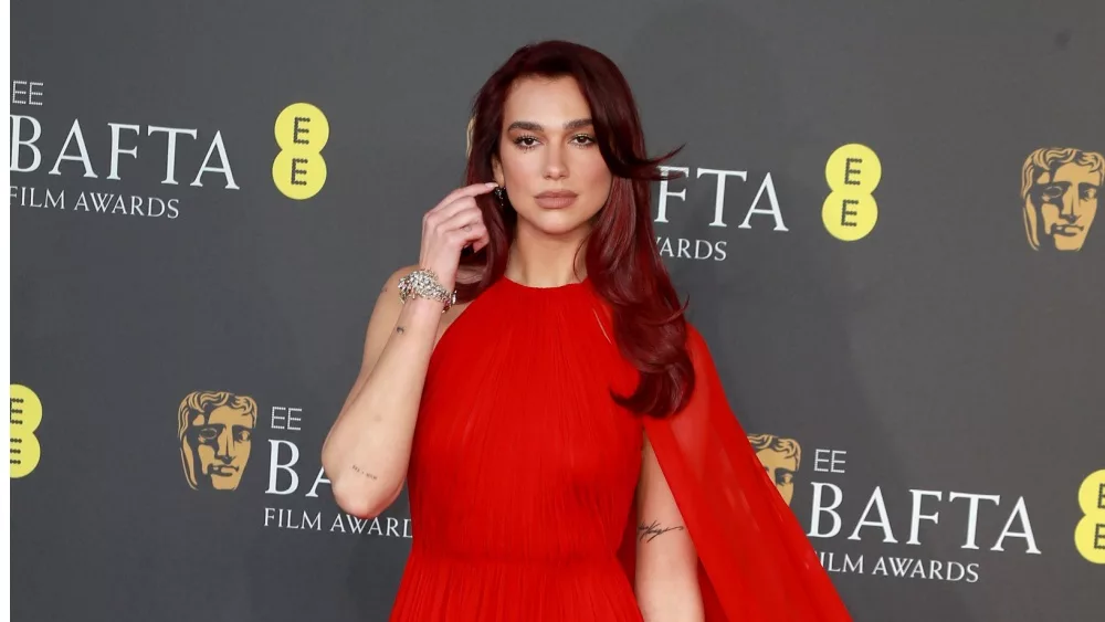 Dua Lipa attends the 2024 EE BAFTA Film Awards at The Royal Festival Hall in London, United Kingdom - February 18, 2024: