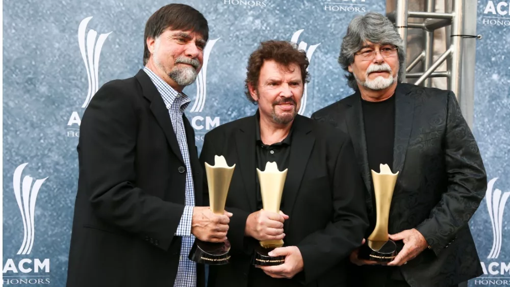 (L-R) Ted Genry, Jeff Cook and Randy Owen of Alabama attend the 9th Annual ACM Honors at the Ryman Auditorium on September 1, 2015 in Nashville, Tennessee.