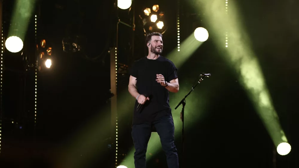 Sam Hunt at the 2017 CMA Music Festival on June 9, 2017 at Nissan Stadium in Nashville, Tennessee.