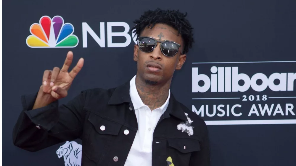 21 Savage attends the Red Carpet at the 2018 Billboards Music Awards at the MGM Grand Arena in Las Vegas, Nevada USA on May 20th 2018