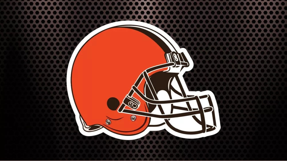 Cleveland Browns logo, NFL Team, with carbon background