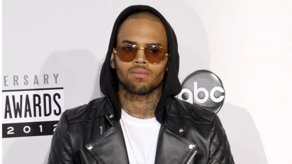 Chris Brown at the 40th Anniversary American Music Awards held at the Nokia Theatre L.A. Live in Los Angeles, California, United States on November 18, 2012.