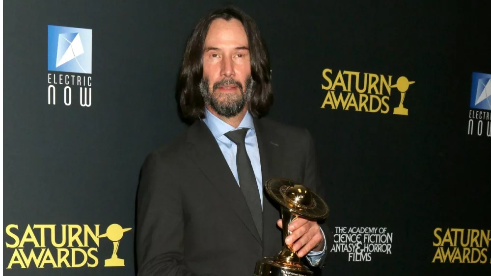 Keanu Reeves at the 2024 Saturn Awards at the Burbank Convention Center on February 4, 2024 in Burbank, CA