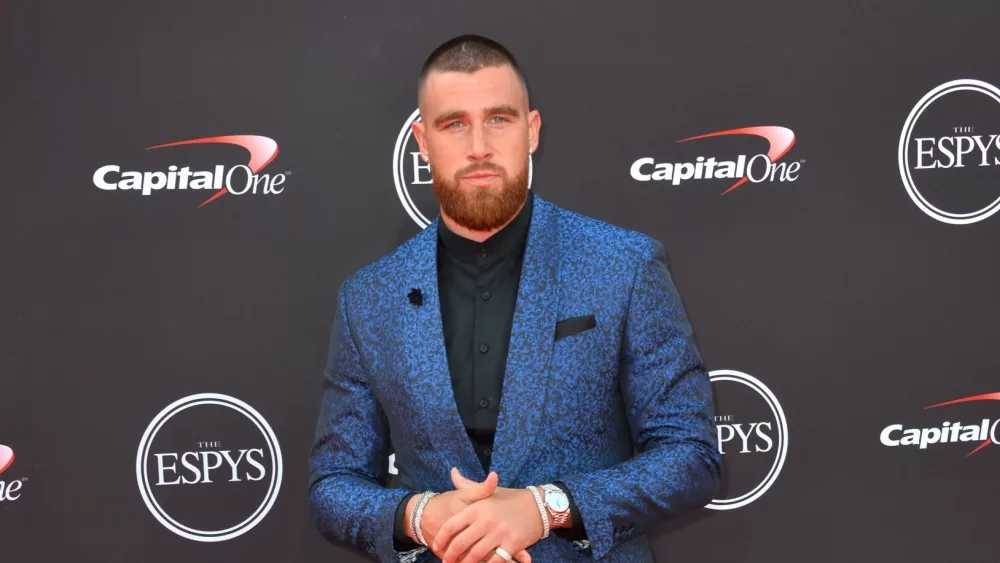 Travis Kelce at the 2018 ESPY Awards at the Microsoft Theatre LA Live. LOS ANGELES, CA - July 18, 2018