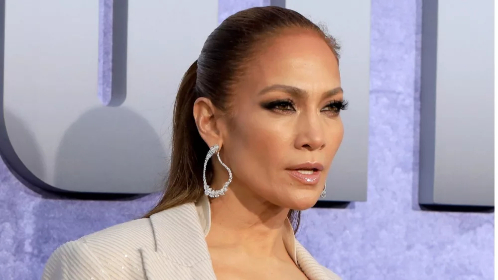 Jennifer Lopez at The Mother Premiere at the Village Theater on May 10, 2023 in Westwood, CA