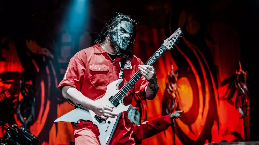 Slipknot performing at Olimpiyski stadium, Moscow during Memorial World Tour. MOSCOW, RUSSIA - JUNE 29, 2011