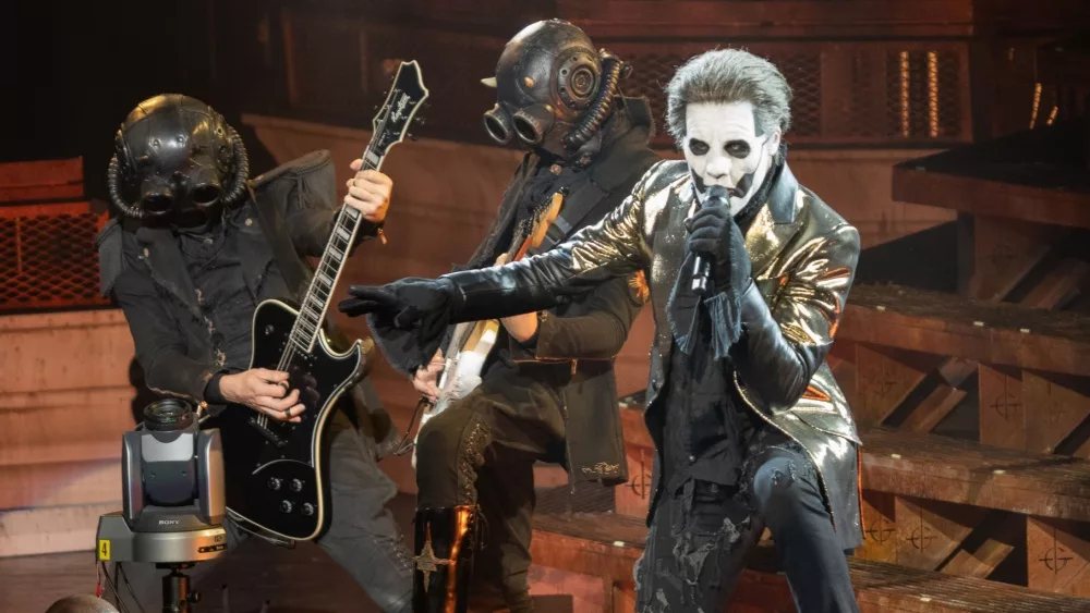 The band GHOST performs live at Pine Knob Music Theater; Clarkston, Michigan -USA- August 14, 2023