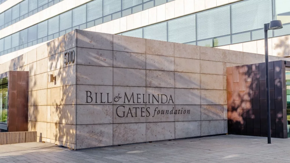 The Bill & Melinda Gates Foundation headquarters in downtown Seattle.Seattle, WA / USA - August 27, 2019
