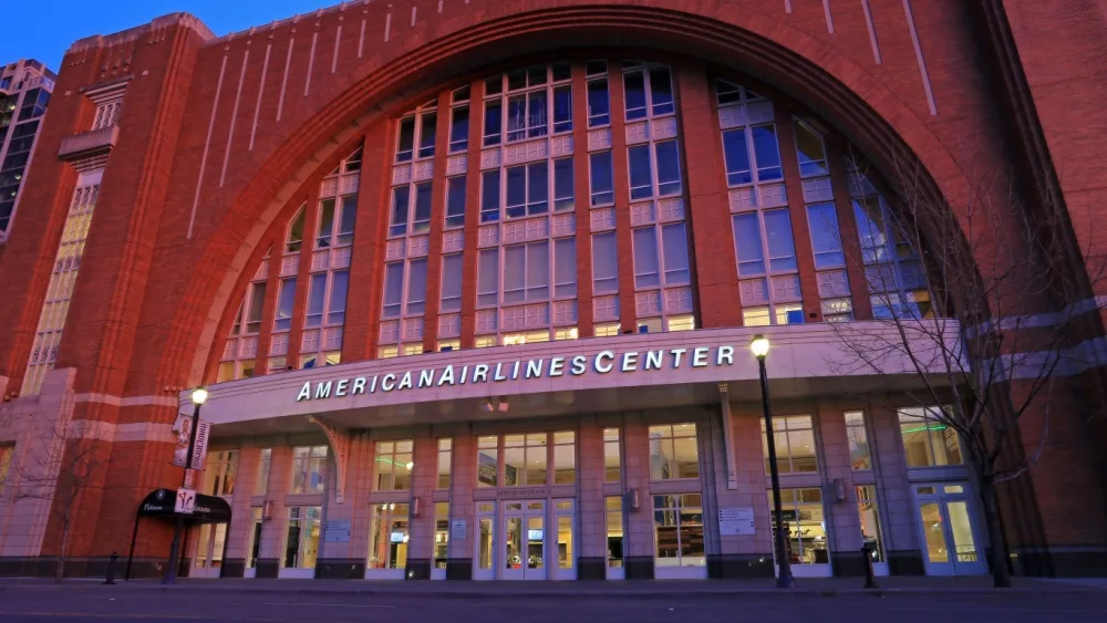 AMERICAN AIRLINES CENTER, multi-purpose arena, used for sports and concerts. It is located in Victory Park near downtown Dallas, Texas.