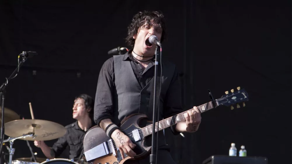 Frontman / Guitarist Jesse Malin performs at the Union County Music Fest on September 11, 2010 in Clark, NJ.