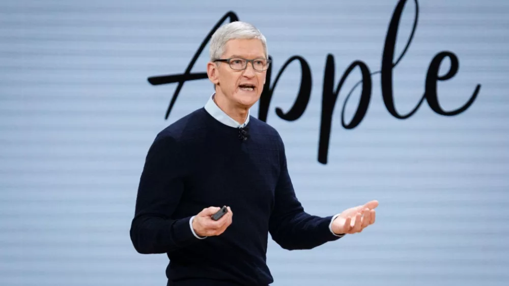 Tim Cook, Chief Executive Officer of Apple Inc., speaks during the launch event for the iPad 6 at Lane Technical College Prep High School in Chicago, Illinois, U.S., March 27, 2018