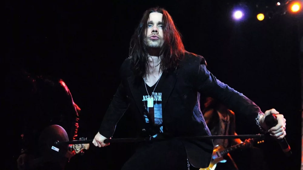 Myles Kennedy, during show, at Fundição Progresso in the city of Rio de Janeiro, Brazil on April 6, 2011