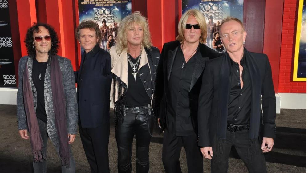 Def Leppard at the world premiere of "Rock of Ages" at Grauman's Chinese Theatre, Hollywood. June 9, 2012