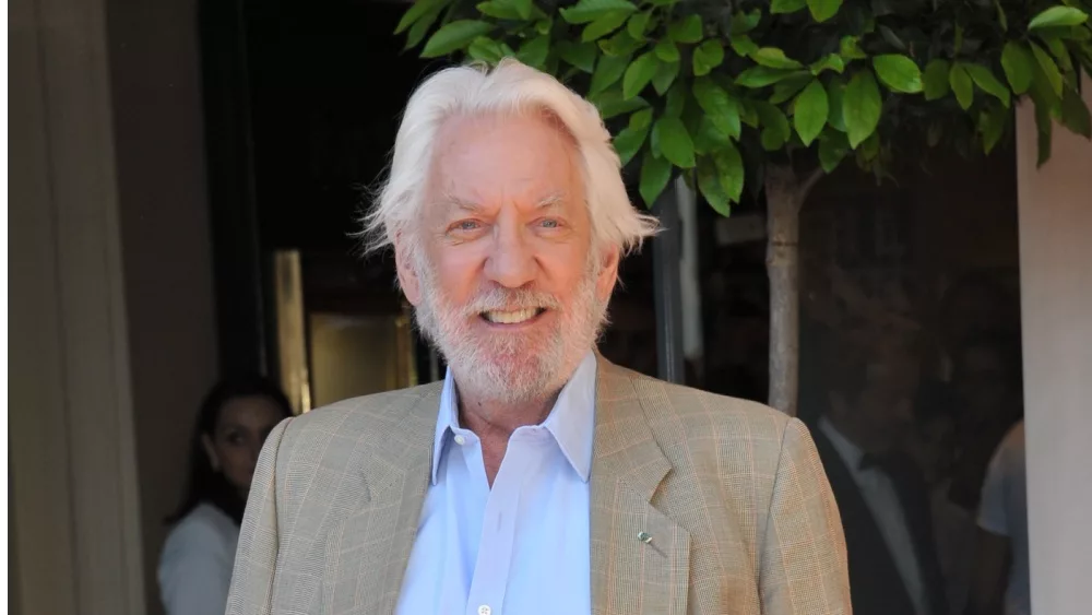 Donald Sutherland at photo call for his movie "The Hunger Games: Mockingjay - Part 1" at the 67th Festival de Cannes. CANNES, FRANCE - MAY 17, 2014