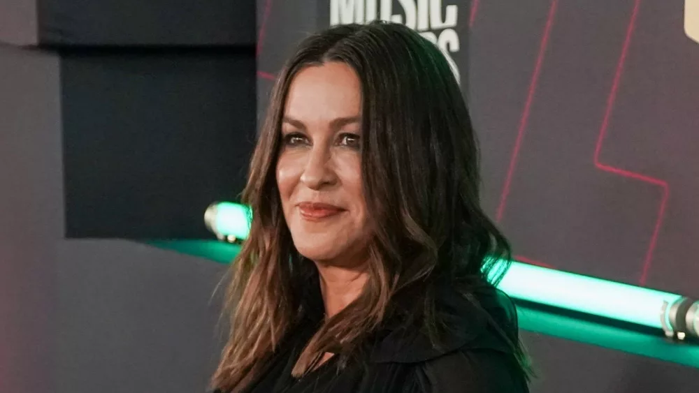 Alanis Morissette attends the 2023 CMT Music Awards at Moody Center on April 2, 2023 in Austin, Texas.