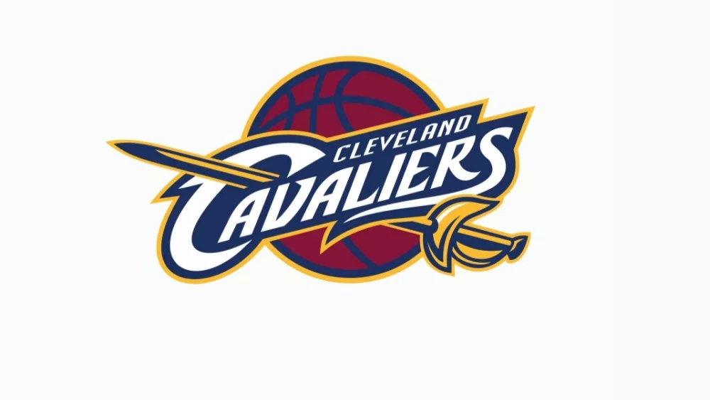 NBA Cleveland Cavaliers, sport / team logos printed on white background/paper.