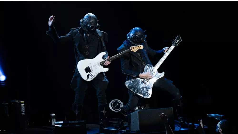 The band Ghost performs live at Pine Knob Music Theater with special guest Amon Amarth. Clarkston, Michigan -USA- August 14, 2023