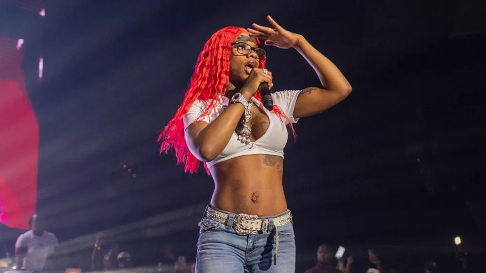 Sexyy Red performs at State of Emergency Tour at the Vystar Arena July 1, 2023 Jacksonville Florida