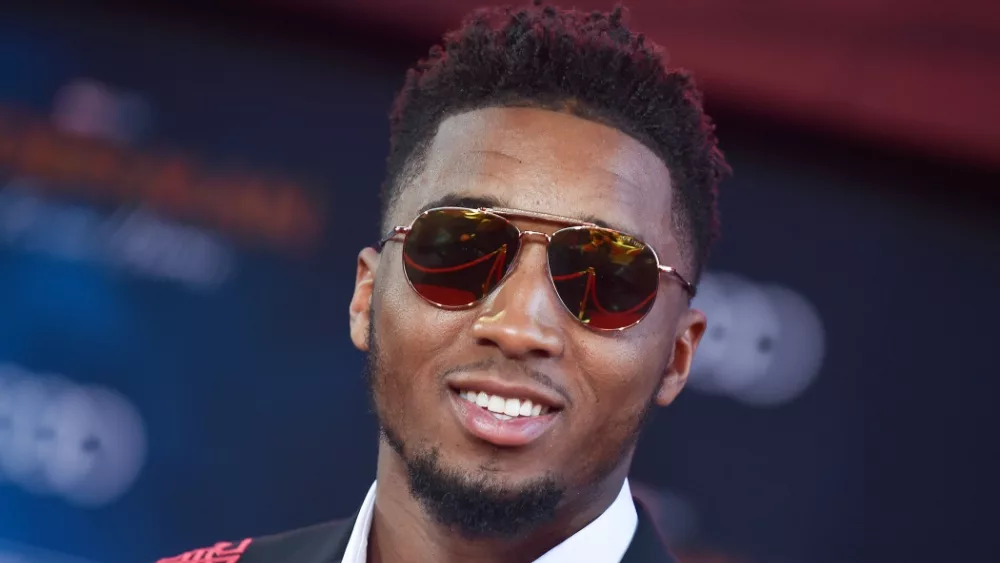 NBA star Donovan Mitchell arrives for the 'Spider-Man: Far From Home' World Premiere on June 26, 2019 in Hollywood, CA