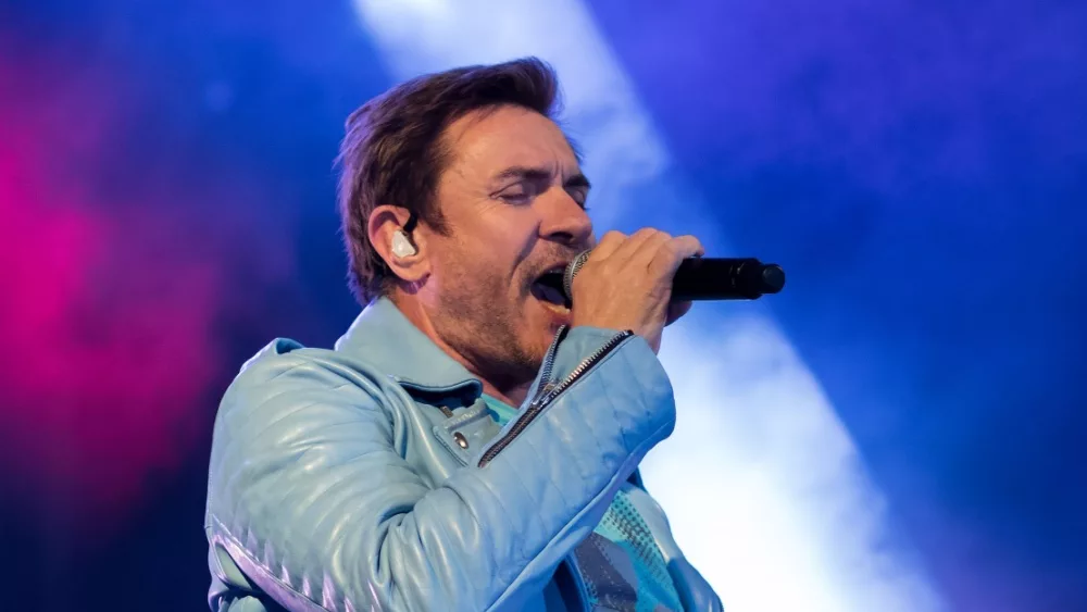 Simon Le Bon singer of the band Duran Duran on stage at Salata Zagreb. ZAGREB, CROATIA - AUGUST 29, 2017