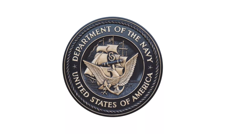 Navy seal, emblem, crest or plaque isolated on white background