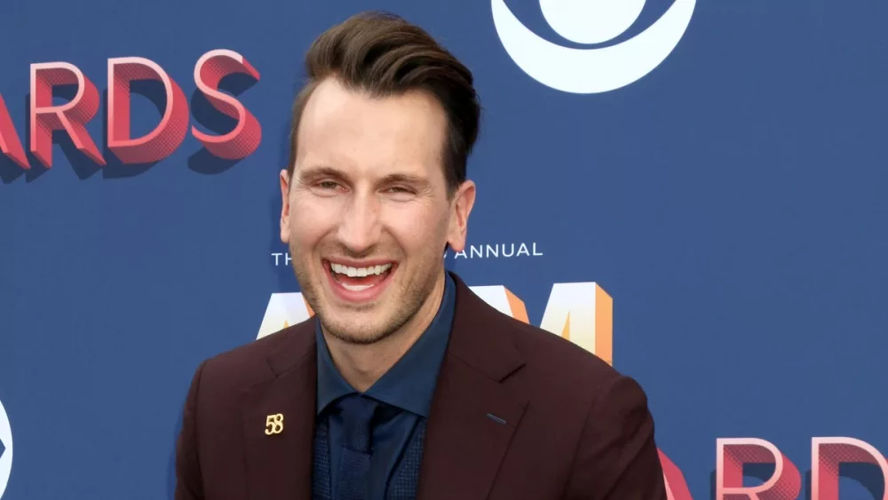 Russell Dickerson at the Academy of Country Music Awards 2018 at MGM Grand Garden Arena on April 15, 2018 in Las Vegas, NV