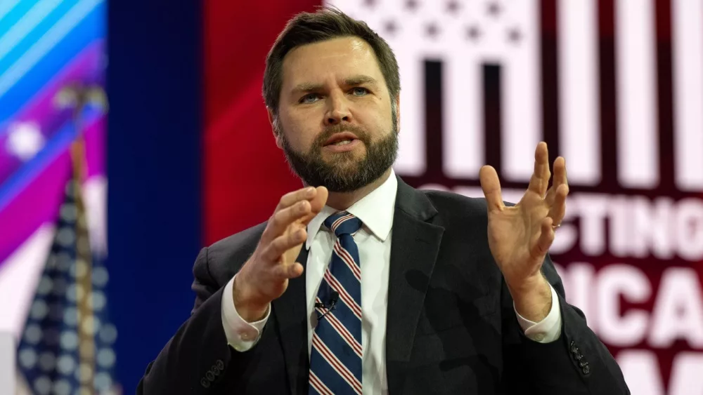 US Sen J.D. Vance (R-OH) at the 2023 CPAC. National Harbor, MD US - Mar 2, 2023