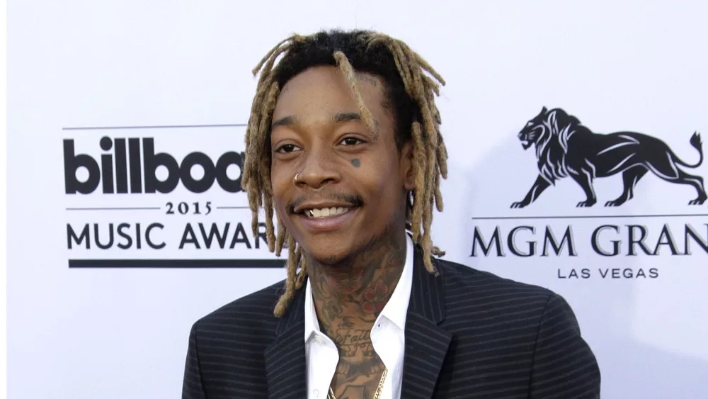 LAS VEGAS - MAY 17: Wiz Khalifa at the 2015 Billboard Music Awards at the MGM Grand Garden Arena on May 17, 2015 in Las Vegas, Nevada.