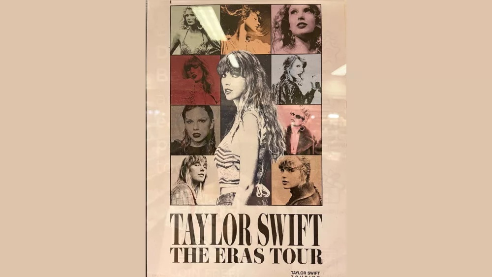 Taylor Swift's Eras Tour Australia: Iconic Concert Poster at Ticket Booth Stand. Sydney, Australia - March 05, 2024