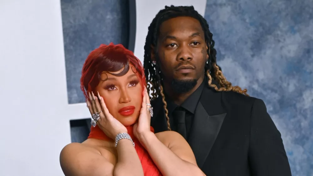 Cardi B and Offset at the 2023 Vanity Fair Oscar Party at the Wallis Annenberg Center. BEVERLY HILLS, CA. March 12, 2023