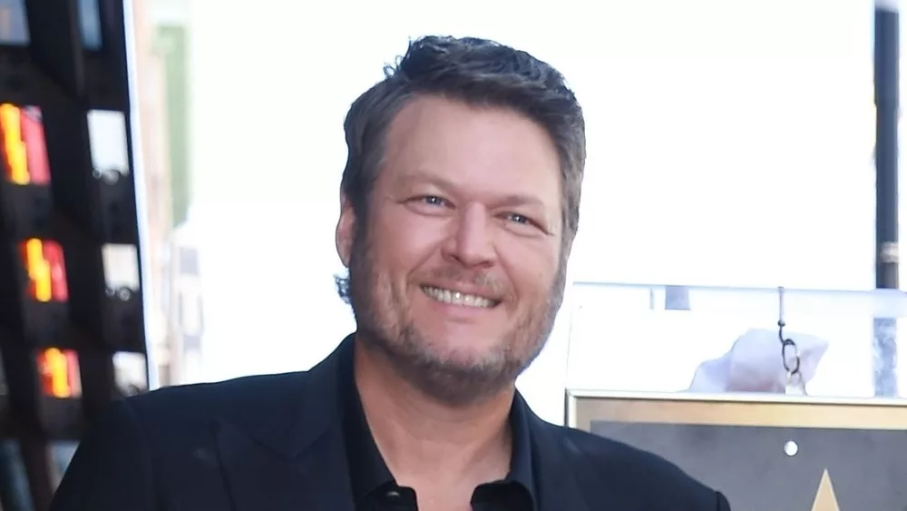 Blake Shelton at the Walk of Fame Ceremony for Gwen Stefani on October 19, 2023 in Hollywood, CA