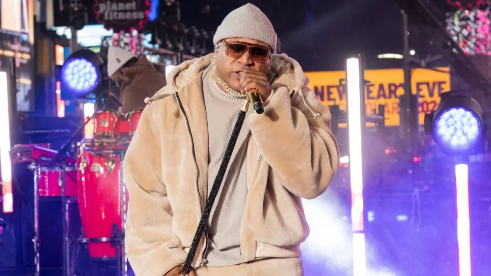 LL Cool J performs on stage during 2024 New Year's celebration on Times Square in New York on December 31, 2023.