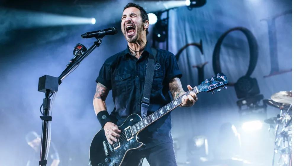 Singer/guitarist Sully Erna from Godsmack perform live at Manchester Academy Uk. Manchester,United Kingdom, 9th october 2022